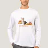 秋の仔犬とカボチャ トライブレンドＴシャツ (正面)