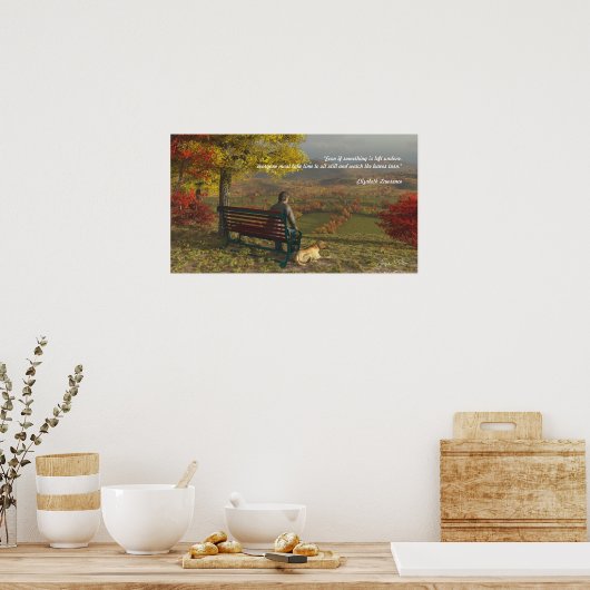 秋の仲間のポスターと感動的引用文 ポスター (キッチン)