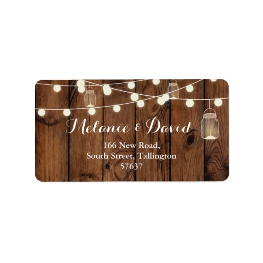 秋の住所 シールウッドフェスティバルクリスマス 素朴 ラベル (正面)