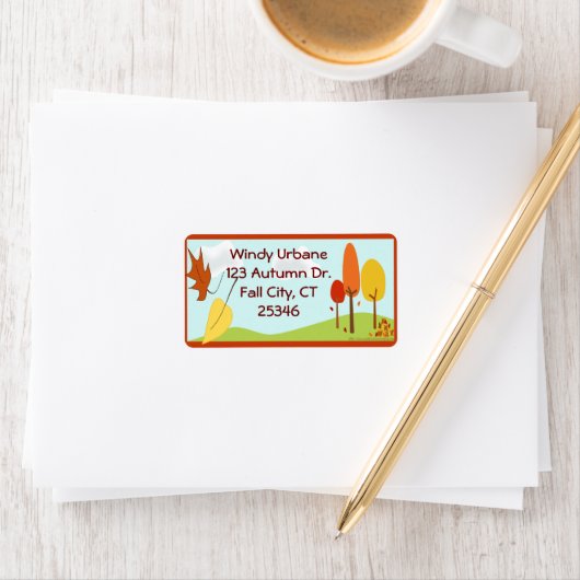 秋の住所 シール (インサイチュ)