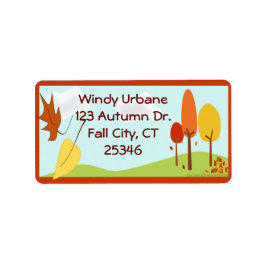 秋の住所 シール