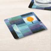 秋の使い手、クレー スクエアペーパーコースター (アングル)