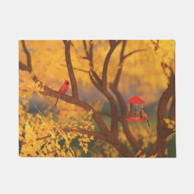 秋の保護者の玄関マット ドアマット (正面)