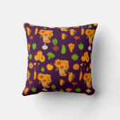 秋の健康的な収穫野菜と果物 クッション (裏面)