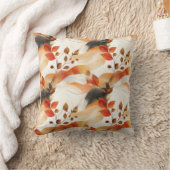 秋の優雅さのシームレスなパターン クッション (ブランケット)