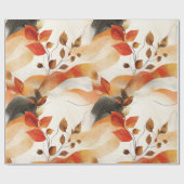 秋の優雅さのシームレスなパターン ラッピングペーパー (フラット)