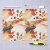 秋の優雅さのシームレスなパターン 薄葉紙 (クラフト)