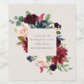 秋の優雅さ ブライズメイド プランラベル ワインラベル (シングルラベル)