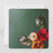 秋の優雅なウェディング・インビテーション 招待状 (裏面)