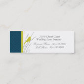 秋の優雅の細い名刺 スキニー名刺 (裏面)