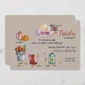 秋の兆し 招待状 (正面/裏面)