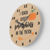 秋の先生用壁掛け時計 ラージ壁時計 (傾斜)