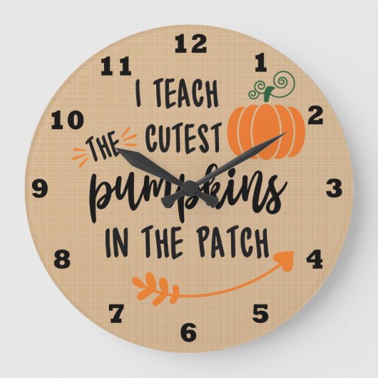 秋の先生用壁掛け時計 ラージ壁時計 (正面)