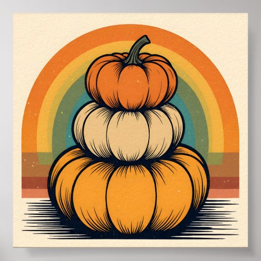 秋の光に積み重ね ポスター (正面)