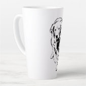 秋の光の中を黄金の歩幅で歩く カフェラテマグ (左アングル)