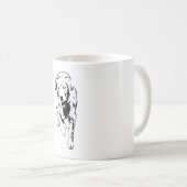 秋の光の中を黄金の歩幅で歩く コーヒーマグカップ (正面右)