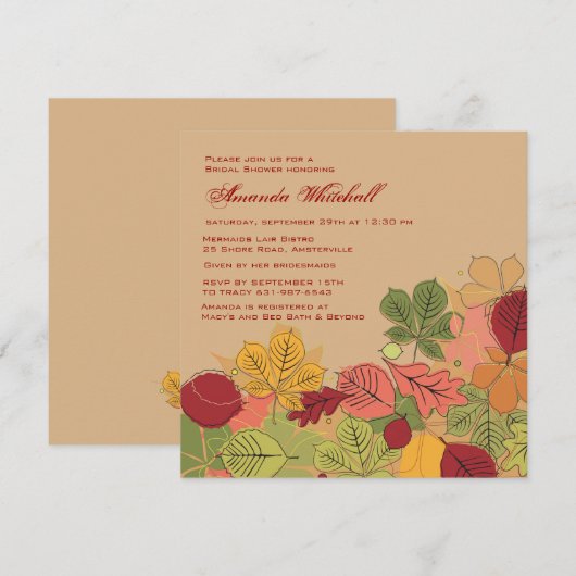 秋の光景の招待状 招待状 (正面/裏面)