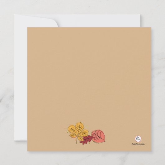 秋の光景の招待状 招待状 (裏面)