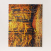 秋の公園の道 ジグソーパズル (縦)