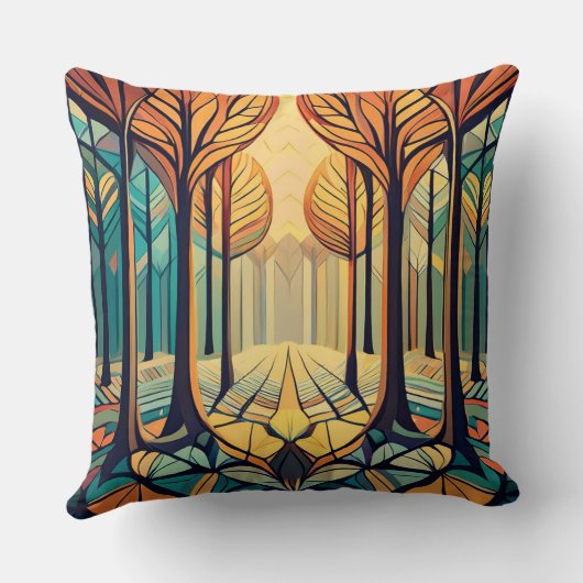 秋の公園 クッション (裏面)