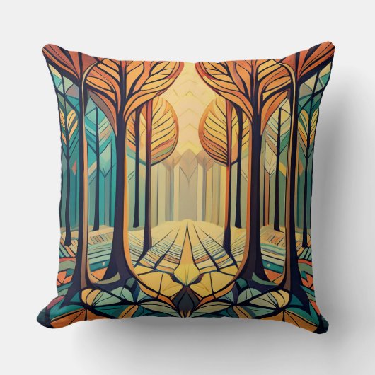 秋の公園 クッション (正面)