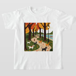 秋の公園 Tシャツ