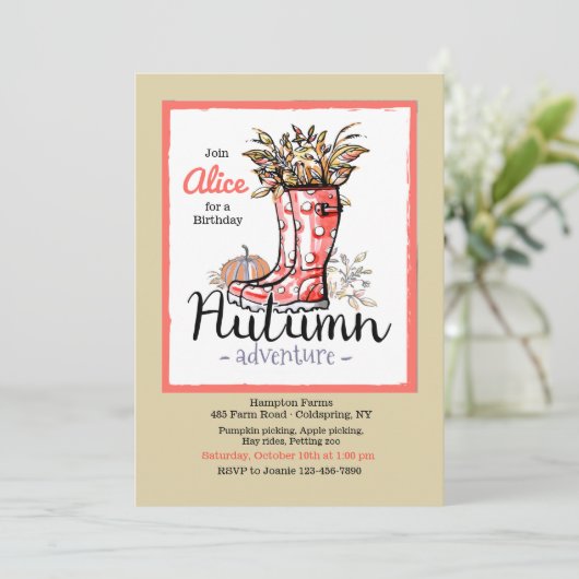 秋の冒険招待状 招待状 (スタンド正面)