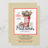 秋の冒険招待状 招待状 (正面/裏面)
