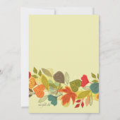 秋の写真の挨拶状 カード (裏面)