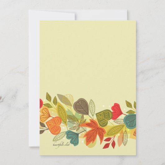 秋の写真の挨拶状 カード (裏面)