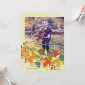 秋の写真グリーティングカード カード (正面/裏面インサイチュ)