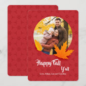 秋の写真グリーティングカード 招待状 (正面/裏面)