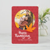 秋の写真グリーティングカード 招待状 (スタンド正面)