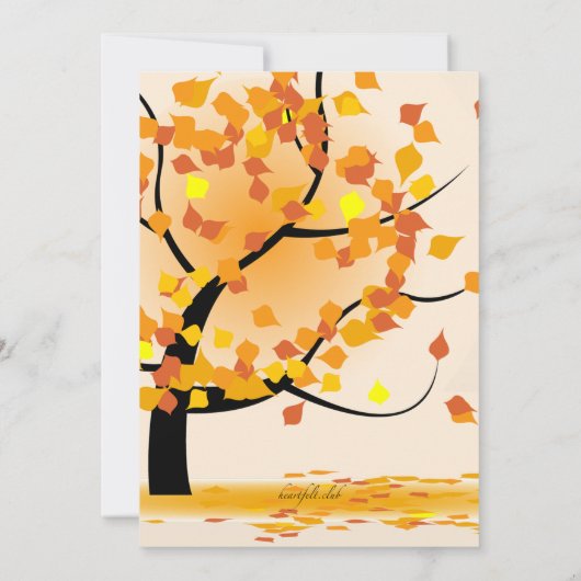 秋の写真招待状 招待状 (裏面)