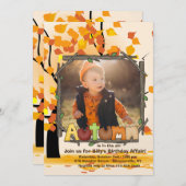 秋の写真招待状 招待状 (正面/裏面)