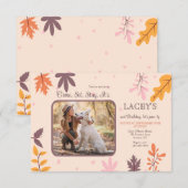 秋の写真招待状 招待状 (正面/裏面)
