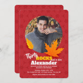 秋の写真招待状 招待状 (正面/裏面)