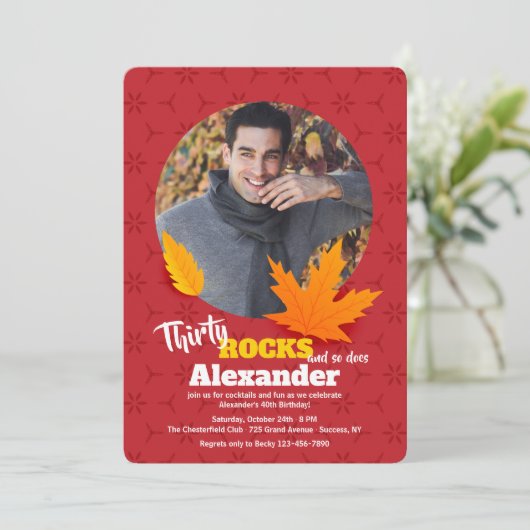 秋の写真招待状 招待状 (スタンド正面)