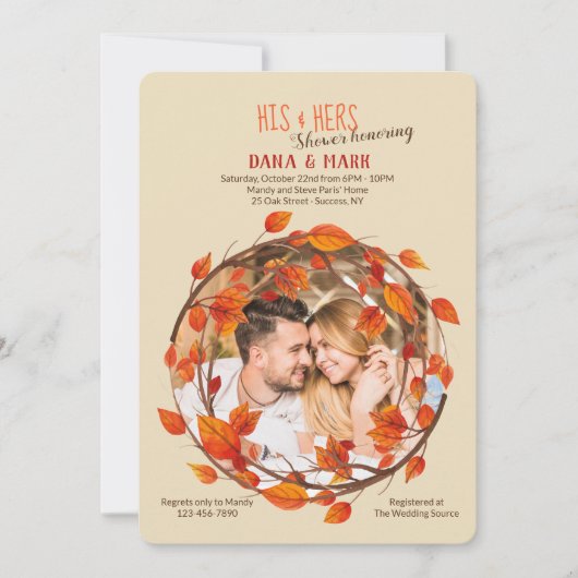 秋の写真招待状<a href="https://www.f 招待状 (正面)