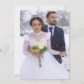 秋の冬の写真結婚ズ 招待状 (裏面)