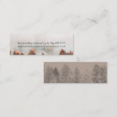 秋の冬の松の木の森林写真の結婚式の詳細 スキニー名刺 (正面/裏面)