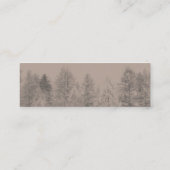 秋の冬の松の木の森林写真の結婚式の詳細 スキニー名刺 (裏面)