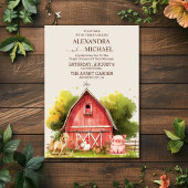 秋の冬の秋ファーム結婚ズ 招待状