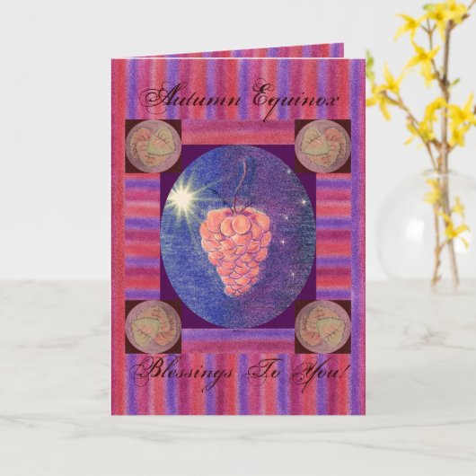 秋の分点の恵み カード (黄色い花)