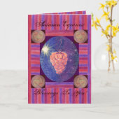 秋の分点の恵み カード (黄色い花)