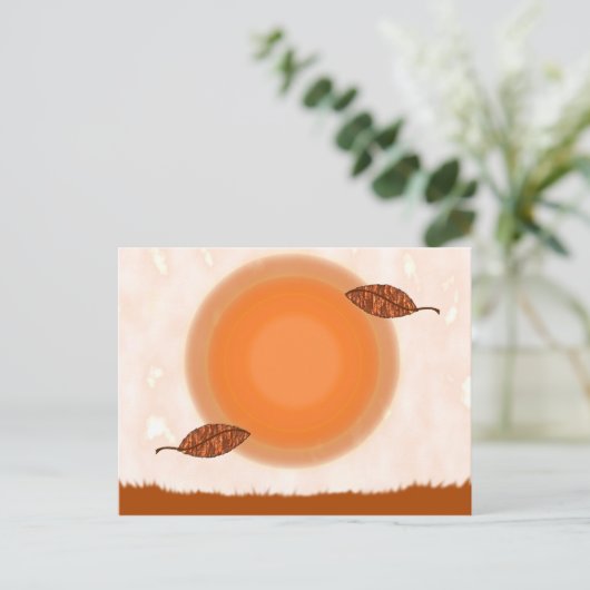 秋の分点の挨拶状 ポストカード (スタンド正面)