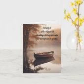 秋の列ボート悔やみや弔慰ありがとう家族 カード (黄色い花)