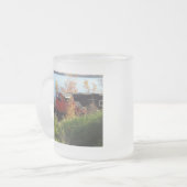 秋の列車 フロストグラスマグカップ (正面左)