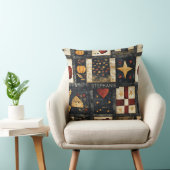 秋の初期のキルト模様 | ファームハウスハーベスト クッション (椅子)