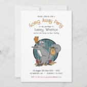 秋の別れパーティー　旅するリス 招待状 (正面)